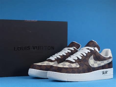 louis vuitton x nike air force 1 brown